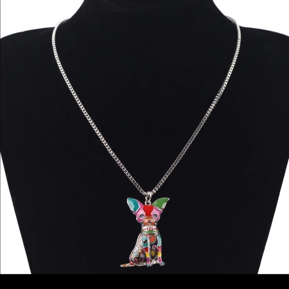 Enamel Dog Necklace - Picture 3 of 3